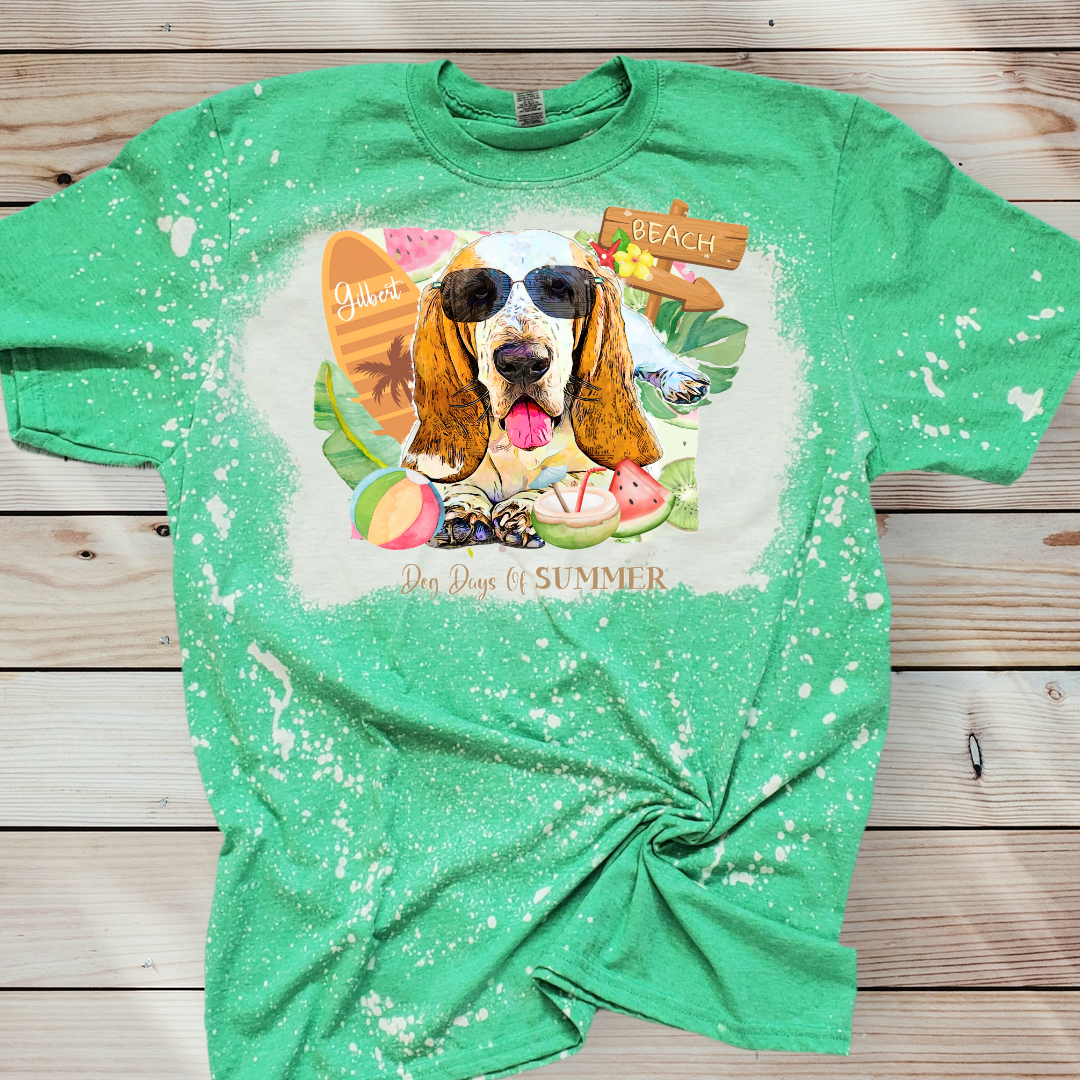Basset Hound Dog Days of Summer Unisex T shirt π