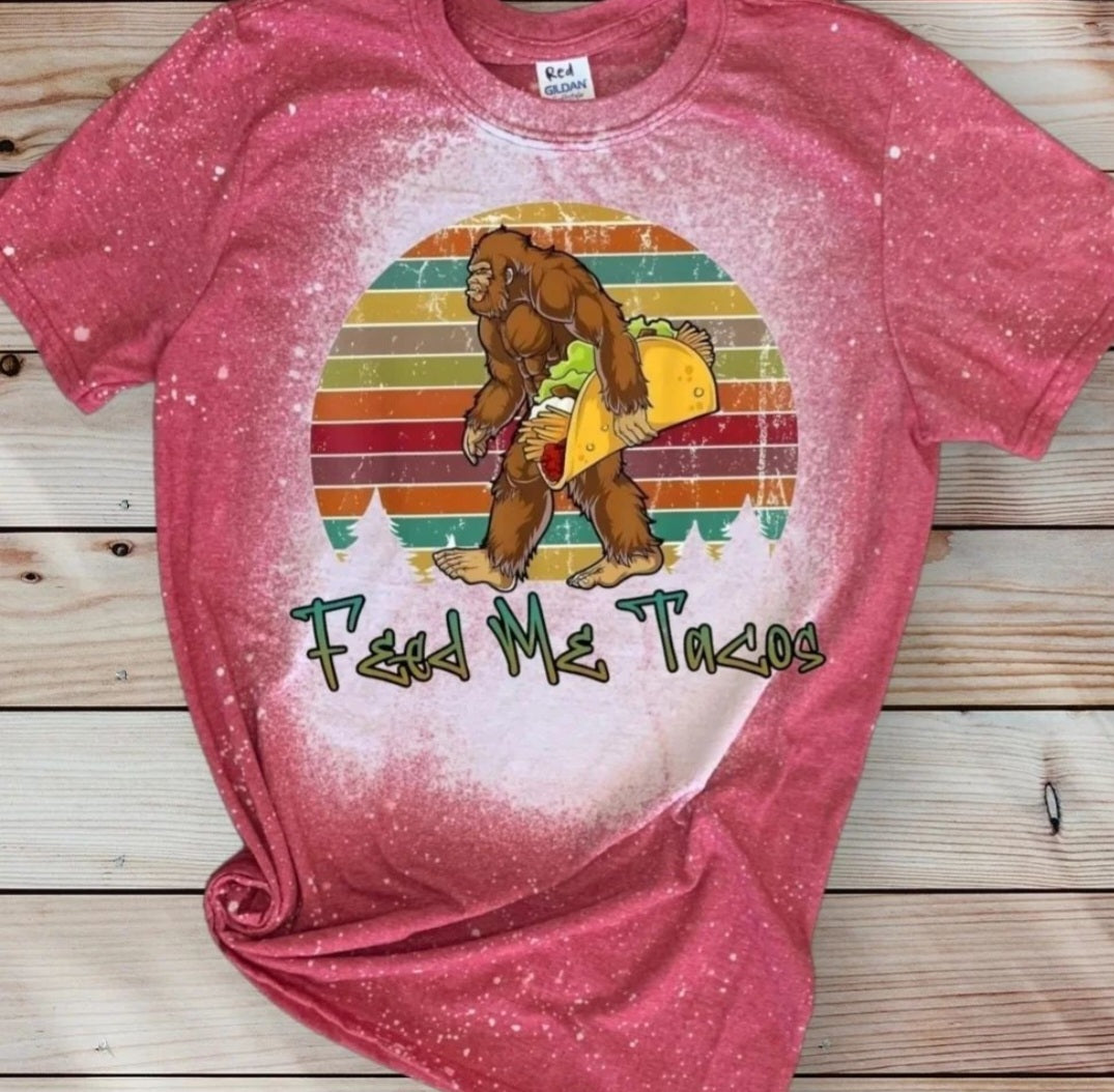 Bigfoot Feed Me Tacos T Shirt