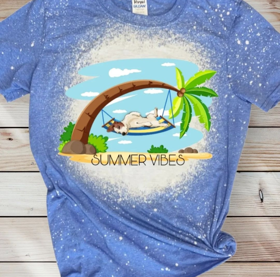 Basset Hound Summer Vibes T Shirt Blue
