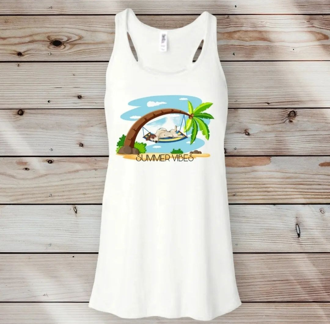Basset Hound Summer Vibes Women's Tank Top
