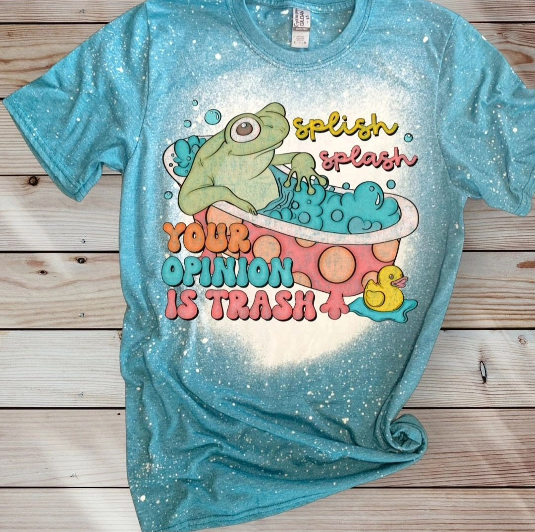 Splish Splash Your Opinion Is Trash Frog T Shirt