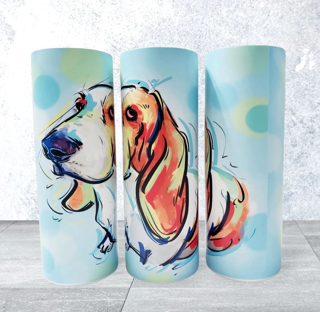 Basset Hound Cartoon Insulated Tumbler