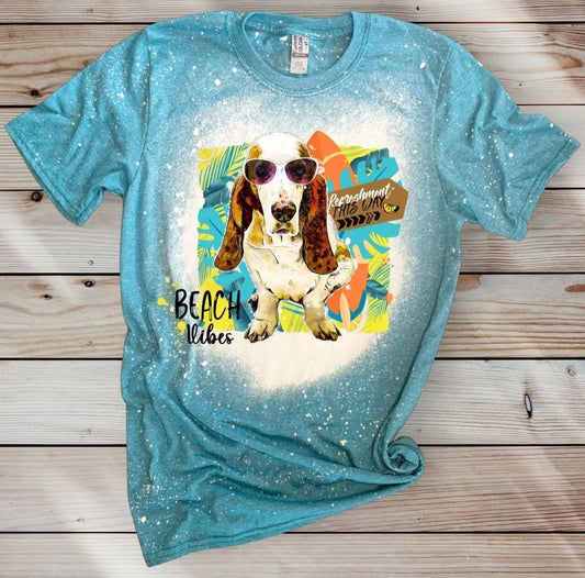 Basset Hound Beach Vibes T Shirt
