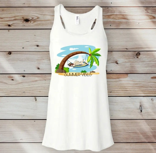 Basset Hound Summer Vibes Women's Tank Top