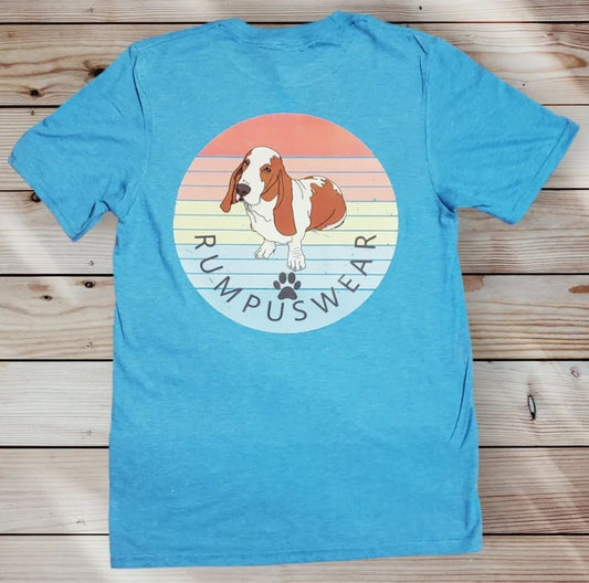 Rumpuswear Multicolor Logo Basset Hound T Shirt